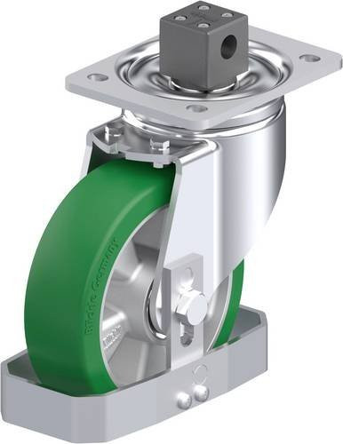 Blickle Stahlblech-Lenkrolle LH-ALST 160K-CS13-FS in Silber mit 160 mm Rad-Durchmesser und 580 kg Tragfähigkeit - Bild 1