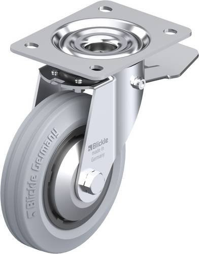 Blickle Lenkrolle mit Feststeller 749723 LE-VPP 150G-ST-SG-FA in Grau und Schwarz, Rad-Durchmesser: 15 cm, Tragfähigkeit: 135 kg - Bild 1