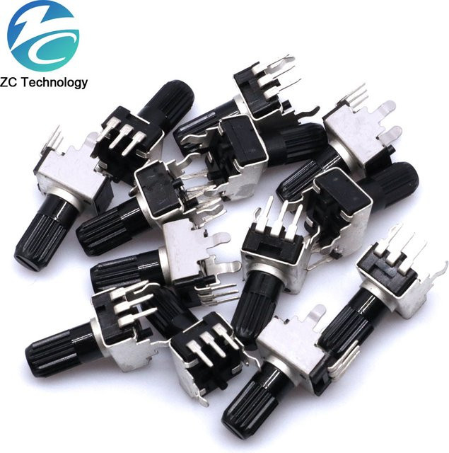 5er Set RV09 Vertikale Einstellbare Potentiometer Typ 0932 mit 3 Pins in Schwarz - Bild 1