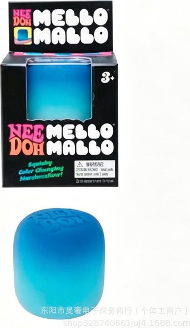 Needoh Mello Mallo, UV-Licht-reaktives Quetschspielzeug, black - Bild 1
