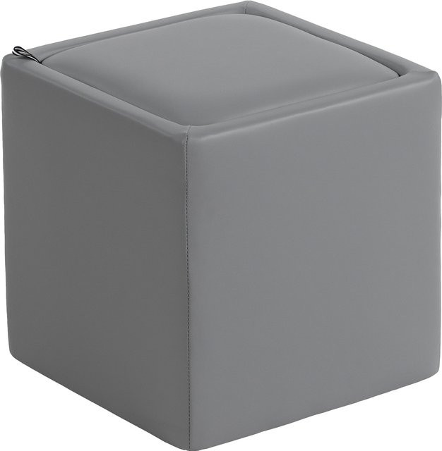 HOMCOM Sitzhocker mit Stauraum aus Kunstleder in Grau, B/T/H: 40 x 40 x 40 cm - Bild 1