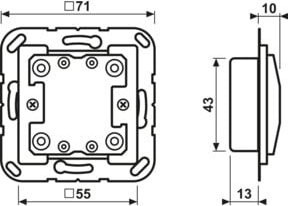 Jung KNX-Taster Erweiterung 1-fach A 10911 TE - Bild 1