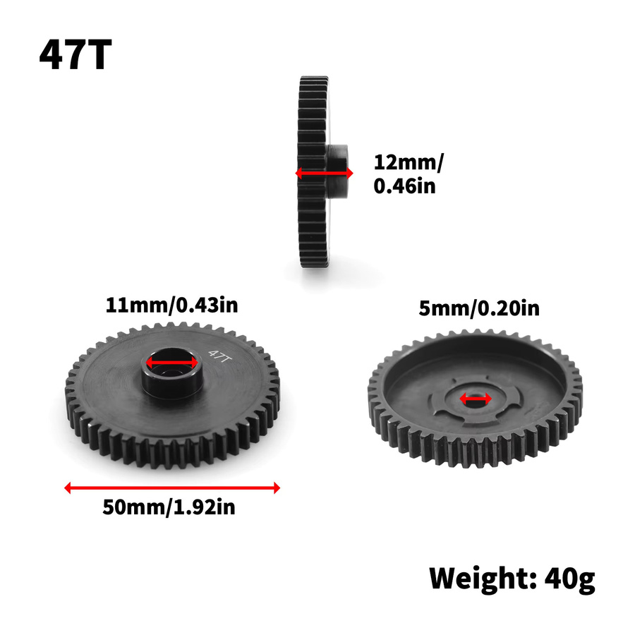 HPI Stahl-Stirnradgetriebe 47T 0,8M Massivtyp, Ersatzteil - Bild 2