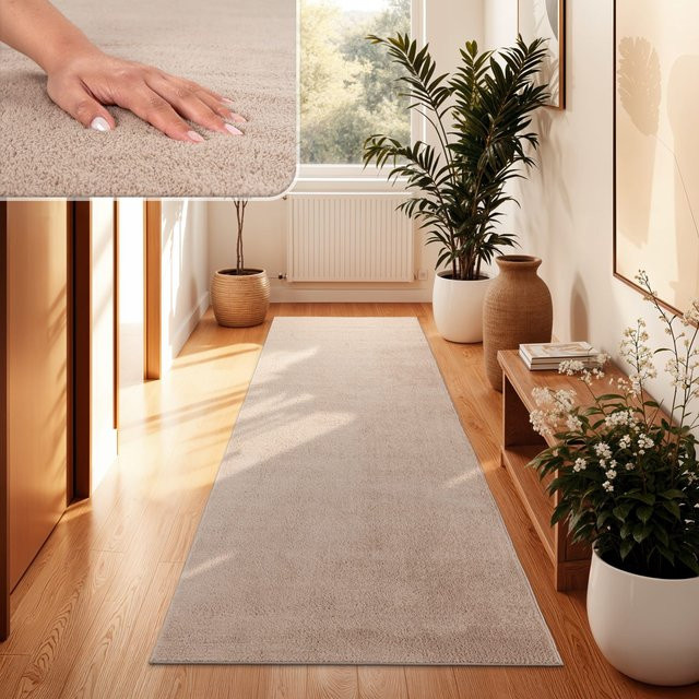 Teppich Calissa beige, pflegeleicht und rutschfest, B/T: 80 x 300 cm - Bild 1
