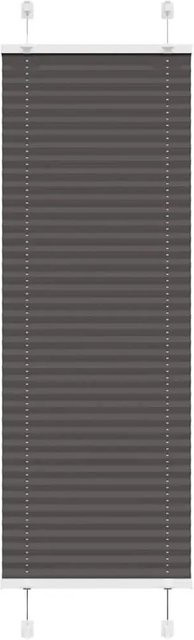 vidaXL Plissee Schwarz aus Polyester, semi-transparent, B: 40 cm, H: 150 cm - Bild 1