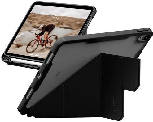 Urban Armor Gear Essential Armor Folio Case für Apple iPad 10.9 (Gen. 10, 2022) und iPad 10.9 (A16, 2025), Farbe: Schwarz/Transparent - Bild 1