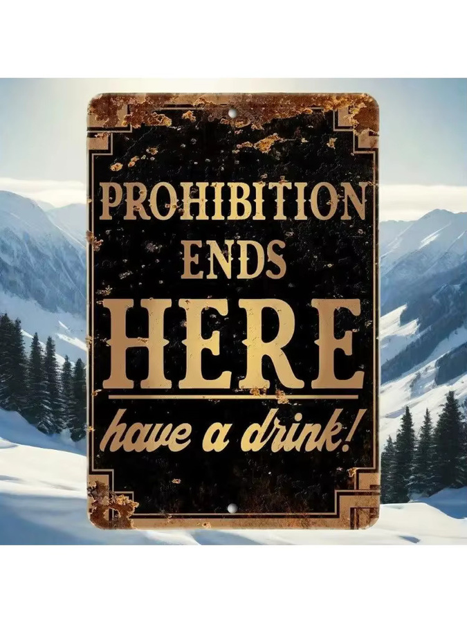 Potdemiel Bar & Man Cave Deko-Schild Verbot endet hier Haben Sie ein Getränk - Bild 2