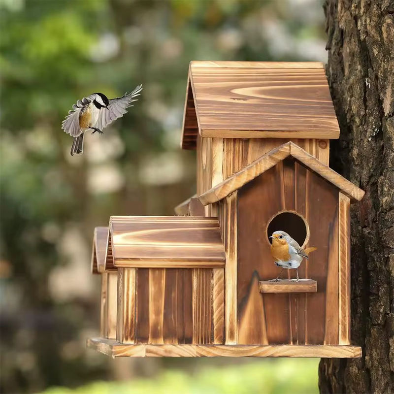 Vogelhaus für den Garten mit 5 Nistkammern in Blau für Bluebirds und Finke - Bild 4