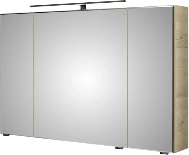 Pelipal Spiegelschrank Quantum 07 Polar Pinie Quer mit LED-Beleuchtung, Sensor-Schalter und Steckdose für dein Badezimmer, Breite: 110 cm, Höhe: 170 cm - Bild 1