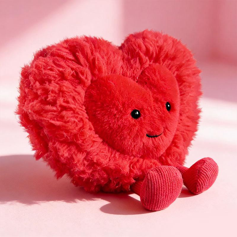 Yiran toy 1 Herz Plüschtier rot rosa 10cm - Bild 2
