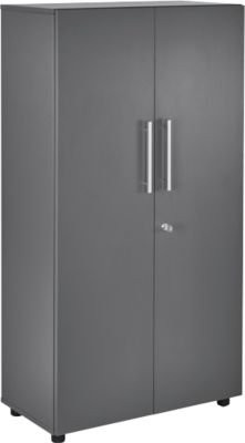 Schäfer Shop Select Schrank SET UP mit 4 Türen, abschließbar, Graphit, B/T/H: 80 x 42 x 151,4 cm - Bild 1