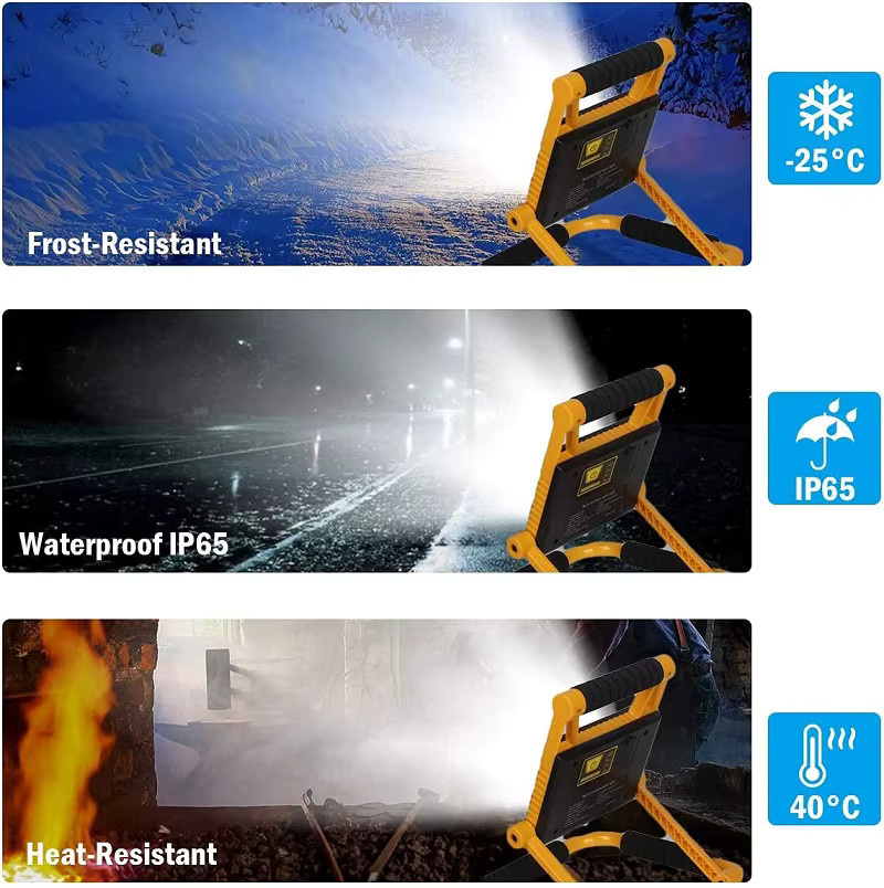 POCKETMAN LED Arbeitsscheinwerfer 380 W mit hoher Lumen-Leistung, faltbare Akku-Arbeitslampe für Camping und Autoreparaturen - Bild 5