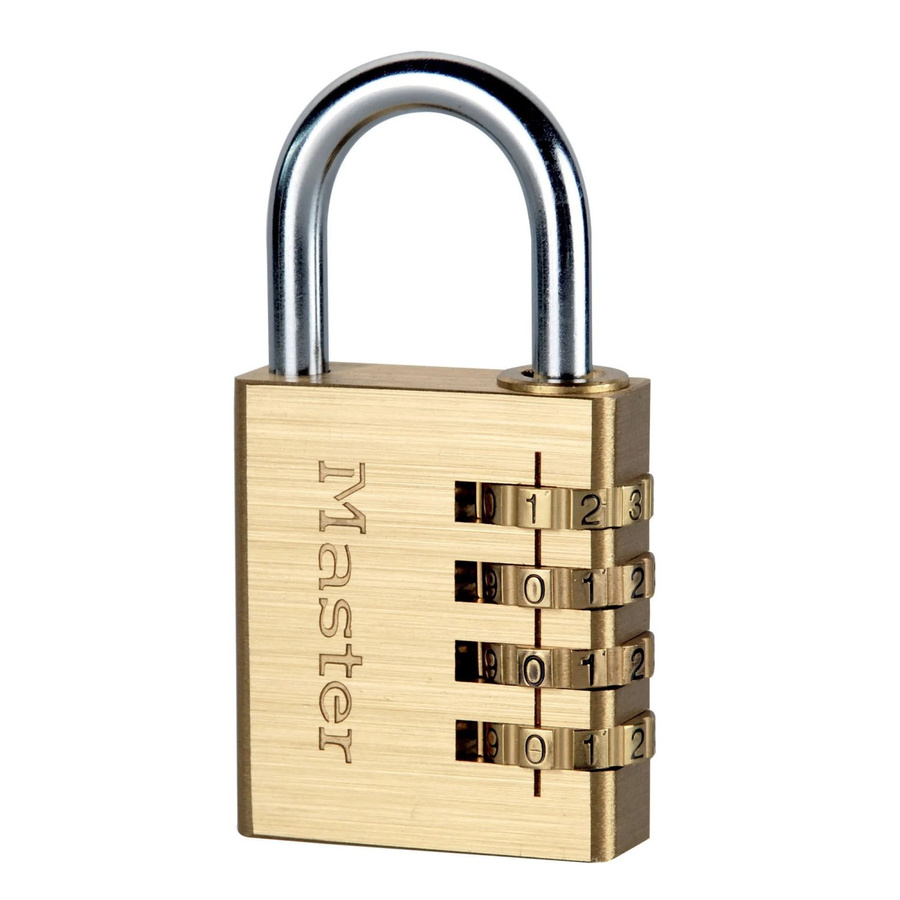 Master Lock Kombinations-Vorhängeschloss aus Messing in Gold und Silber - Bild 2
