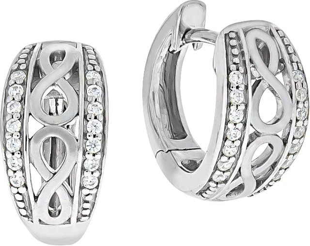 Zeeme Ohrringe 925 Silber, Zirkonia, Damen - Bild 1