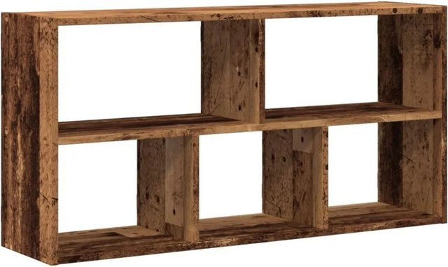 vidaXL Wandregal in Altholz-Optik, braun, B/T/H: 100 x 25 x 50 cm - Bild 1