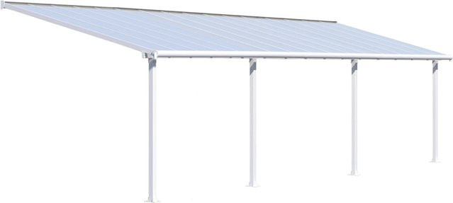 Palram - Canopia Olympia Terrassenüberdachung aus Polycarbonat in Weiß und Klar, B: 300 cm, T: 980 cm - Bild 1