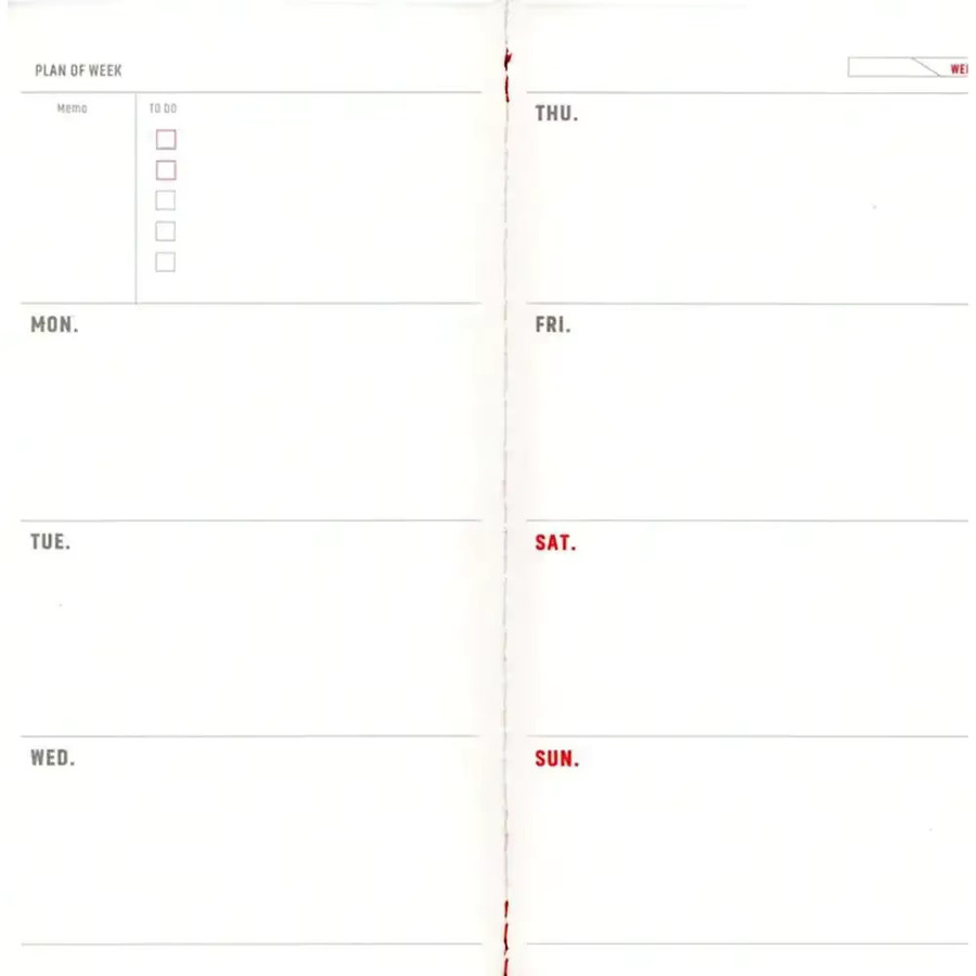 Fromthenon Wochenplan Inner Page Traveler Notizbuch Journal Planer Zubehör für Erwachsene - Bild 2