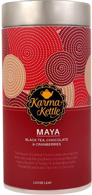 Karma Maya Schwarztee, Schokolade und Preiselbeeren, 75 g - Bild 1
