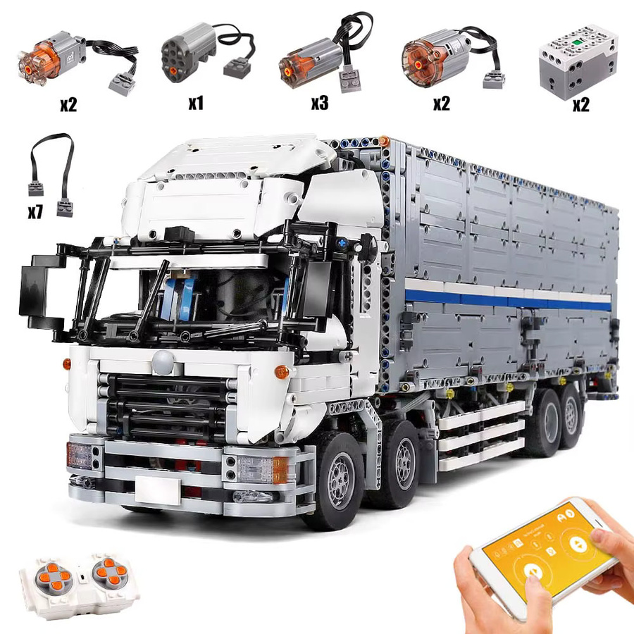 Mould King 13139 Technisches Auto, MOC-1389 APP&RC Motorisierte Flügelkarosserie-LKW-Bausatz, Bausteine - Bild 6