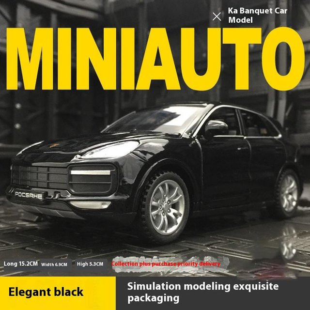 Linyi toy car Porsche Cayenne Turbo, Diecast Modell, 1:32, mit Licht und Sound, ab 4 Jahren - Bild 1
