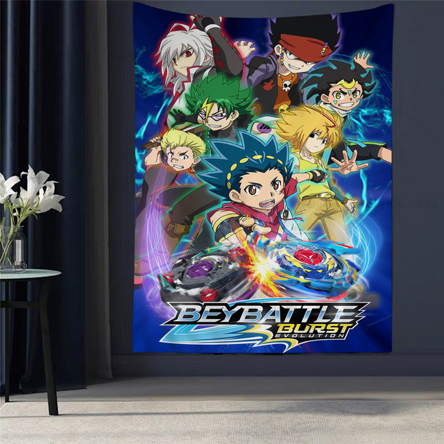 Bunter Beyblade Wandteppich im Bohemian Stil zur Wanddekoration, Multicolor - Bild 1