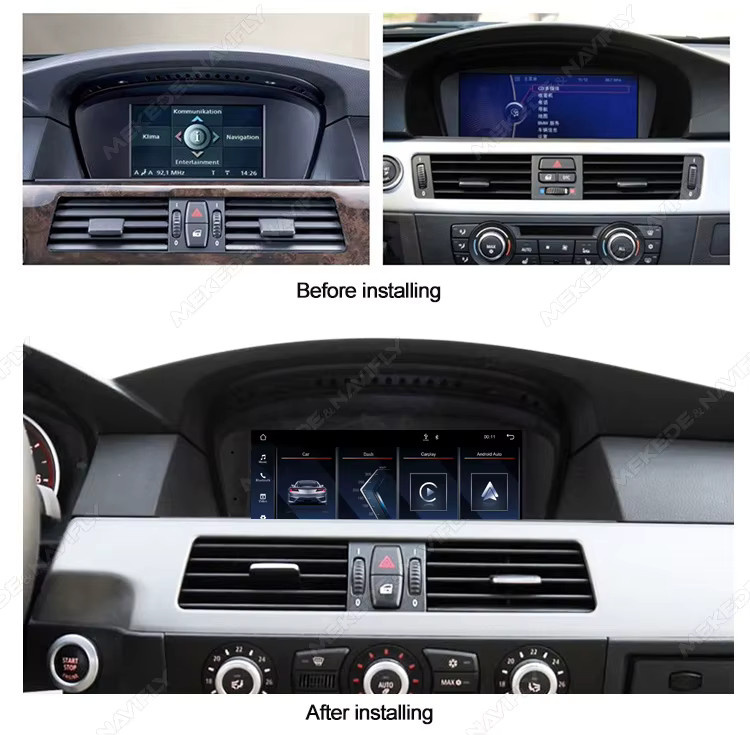 MEKEDE 8,8 Zoll Linux Multimedia-Autoradio für BMW 3er und 5er Serie mit Wireless Carplay, Android Auto, GPS und Bluetooth in Schwarz - Bild 3