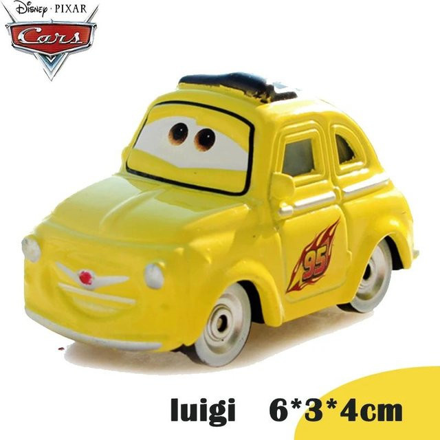 Pixar Disney Cars Lightning McQueen Finn Mcmissile Luigi Guido Sheriff Hook, Spielzeugauto, 1:55, ab 4 Jahren - Bild 1