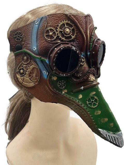 Halloween Pestdoktor-Maske, braun, One size - Bild 1