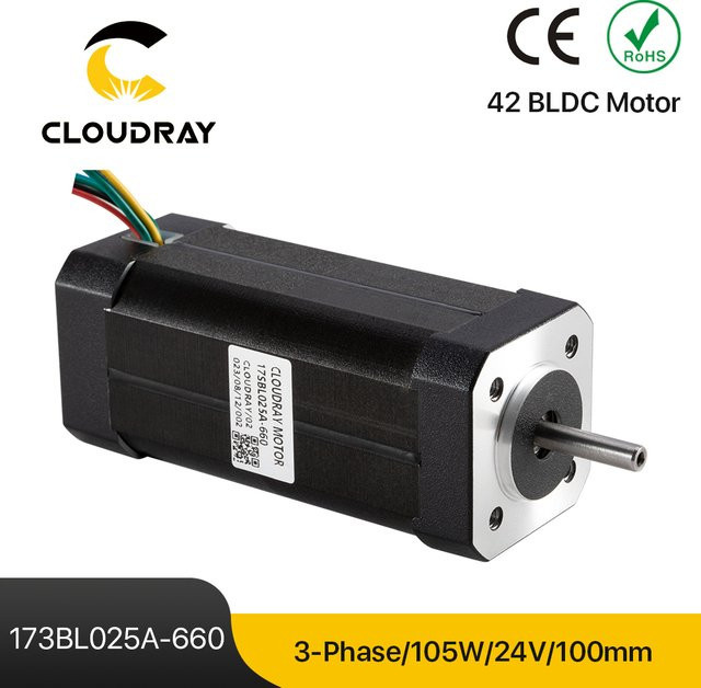Cloud ray BLDC Motor Nema17 105W 3-phasig 4000rpm 24VDC Schwarz mit Hall-Sensor für 3D-Drucker 42mm - Bild 1