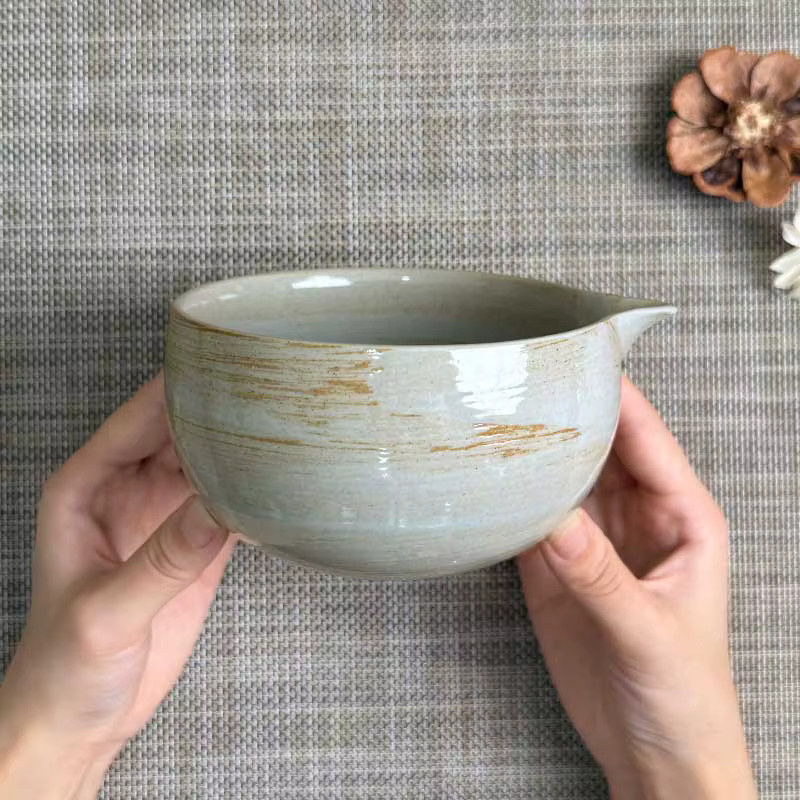 5-teiliges Matcha-Set von bespritgift in Braun aus Steinzeug und Bambus mit Matcha-Schüssel und Bambus-Schneebesen in einer luxuriösen Geschenkbox - Bild 2