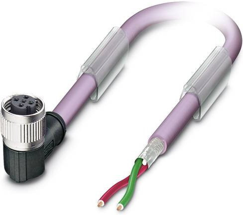Phoenix Contact 1403628 Sensor-Aktor-Datensteckverbinder M12 Buchse gewinkelt mit 2 Polzahl und 2,00 m Kabellänge - Bild 1