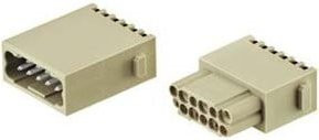 Harting Steckverbinder männlich 09140122634 in Grau und Beige - Bild 1