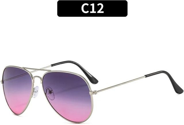 Aviator Sonnenbrille, Vollrand, Edelstahl, Unisex, grey, multicolour - Bild 1