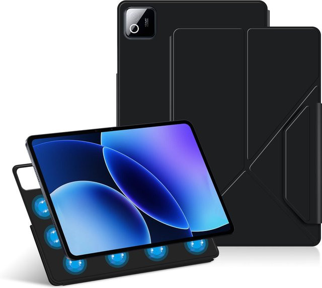 Xiaomi Magnetische Schutzhülle für Pad 7 Pro 11.2 und Pad 8, faltbares Smart Cover mit Ständerfunktion, Schwarz - Bild 1