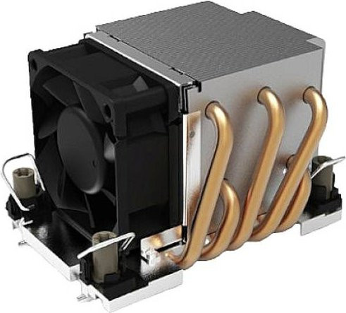 Dynatron N11 Chipsatz-Kühler mit Lüfter für Intel 4189, Aluminium-Lamellen und Heatpipe, Silber - Bild 1