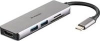 D-Link USB-C Dockingstation DUB-M530 mit HDMI und Thunderbolt 3 in Silber/Grau - Bild 1