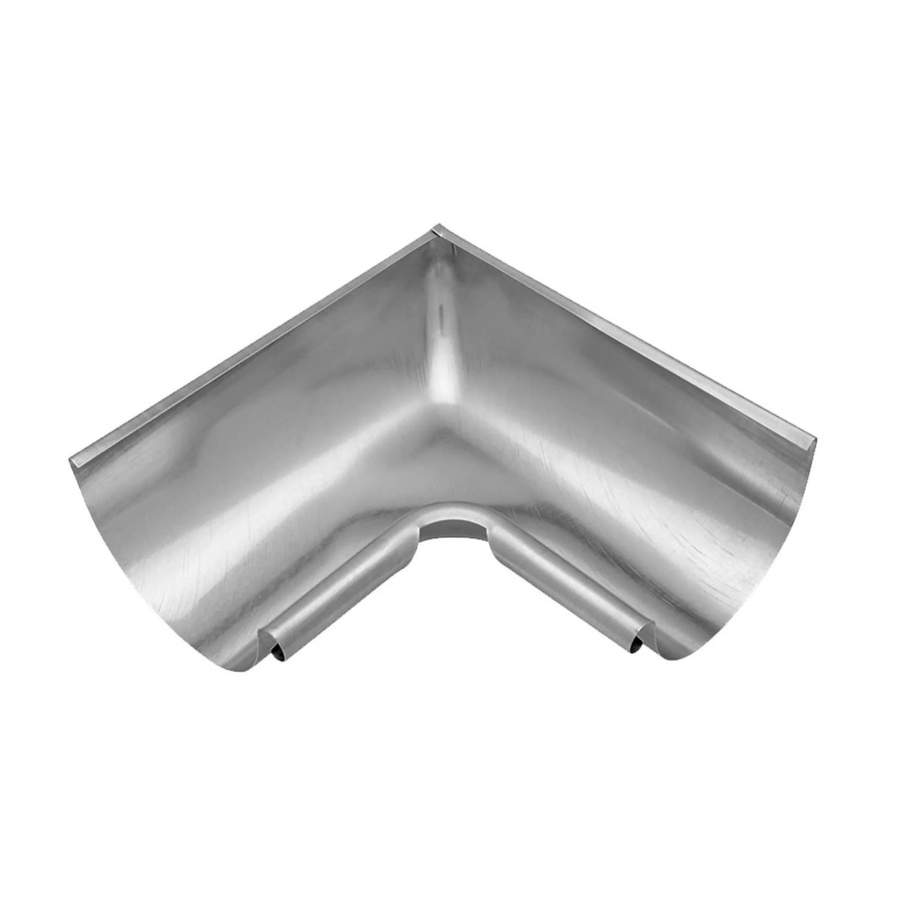 Zambelli Rinnenwinkel 90 Grad Halbrund Innen aus verzinktem Stahl in Silber, 250 mm, 8-teilig - Bild 2