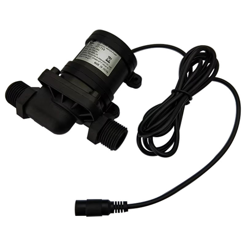 xmshxltd Bürstenlose DC12V/24V Umwälzpumpe 900L/H in Schwarz mit 1/2 Zoll Anschluss für Warmwasserbereiter, Duschen und Wasserkühlung - Bild 2