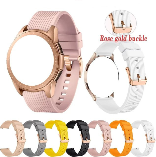 QCTOG Uhrenarmband Silikon, 20 mm, Roségold - Bild 1