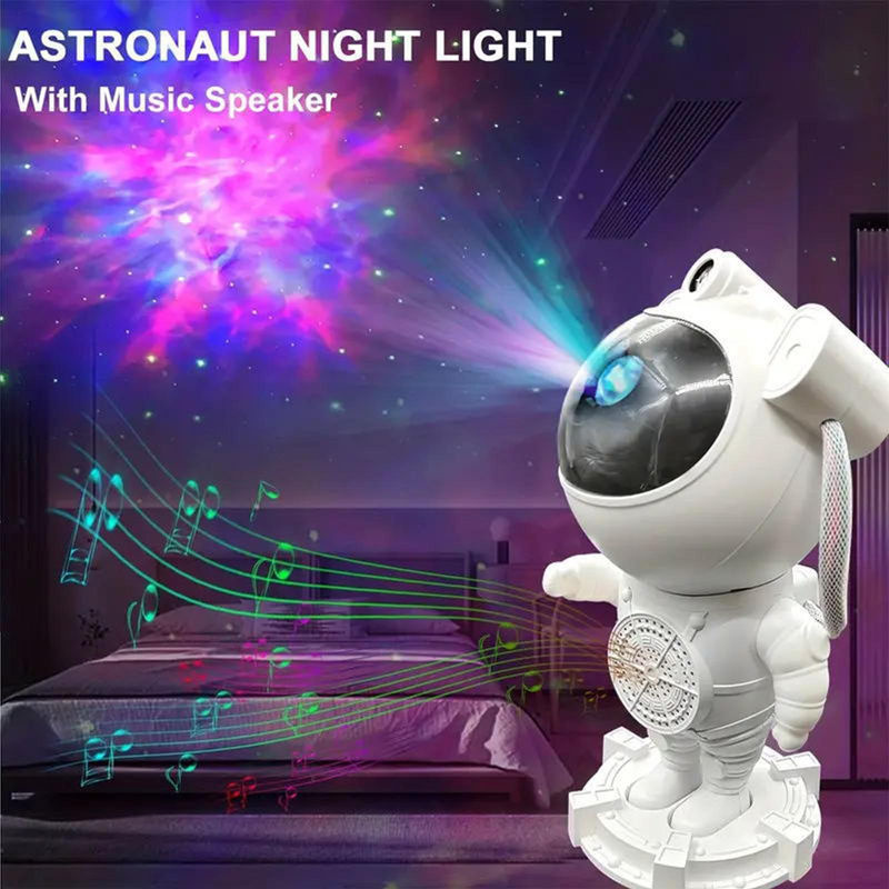 Sternennacht-Projektionslampe Raumfahrer Plug-in Tischlampe in Weiß - Bild 2