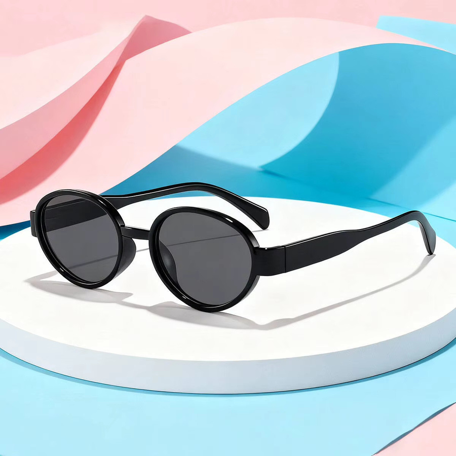 ZUXUB Kinder-Sonnenbrille, oval, Vollrand, Kunststoff, black - Bild 1