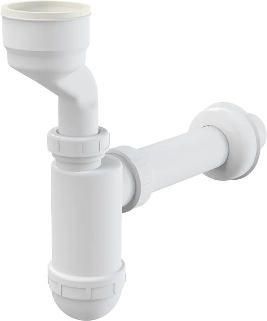 Alcadrain Urinal-Siphon DN40 vertikal mit Manschette in Weiß - Bild 1