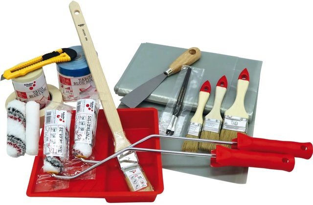 Schuller Maler-Set mit Teleskopstange für Hand- und Heimwerker, 14-teilig, multicolor - Bild 1