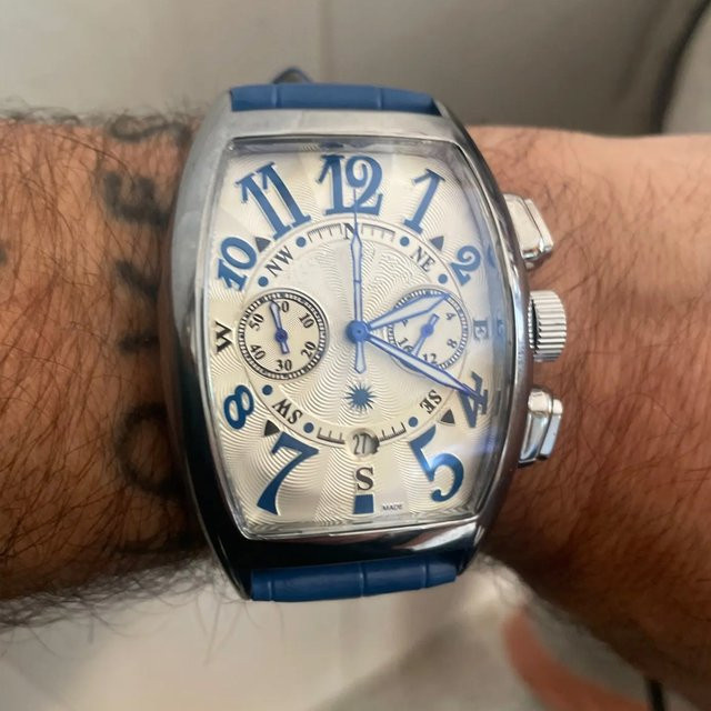 Geneva Chronograph Armbanduhr, Edelstahl, Silber, Herren - Bild 1