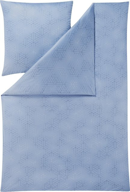 Estella Bettwäsche Pippa Art Deco Graphic in Anthrazit und Blau - Bild 1