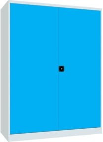 Pavoy Schwerlastschrank mit Trennwand und 8 Fachböden, Grau/Blau, H: 195,0 cm, B: 147,0 cm, T: 63,0 cm - Bild 1