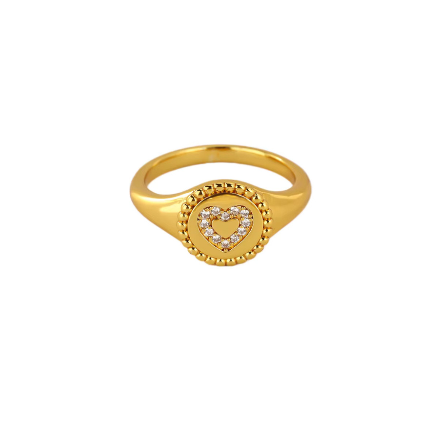 HPTOTMG Ring, 18 Karat vergoldet, Zirkonia, Damen - Bild 2