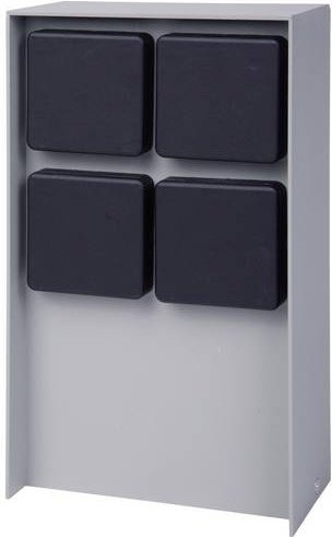 BOLD 11098 Gartensteckdose 4fach Hellgrau IP44 aus Aluminium für die Oberflächenmontage - Bild 1