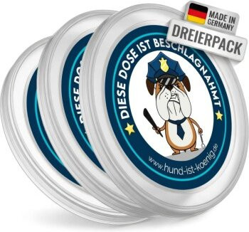 HUND IST KÖNIG Dosendeckel in Beige für Tierfutter-Dosen mit 200g und 400g, BPA-frei - Bild 1