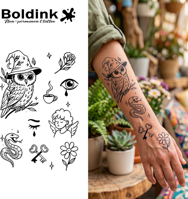 BOLDINK Dark Forest Tattoo-Aufkleber, Unisex - Bild 1